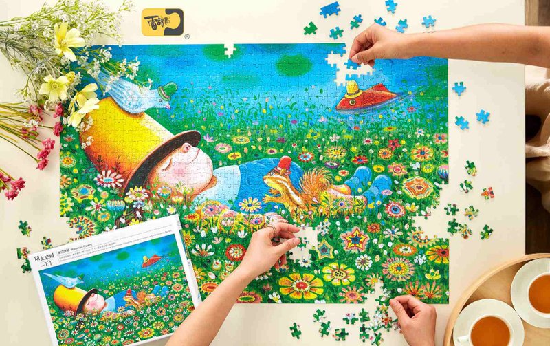 Renoir Jigsaw Puzzle Culture Workshop/Blooming Flowers/1008 Pieces Puzzle/Close your eyes for a moment/A few meters - เกมปริศนา - กระดาษ 