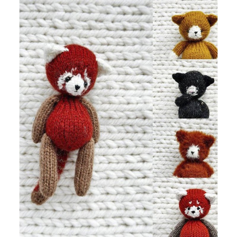 Animals buddies. Kitty, red panda and foxy Knitting pattern. English and Russian - 手工藝教學/工具書 - 其他材質 