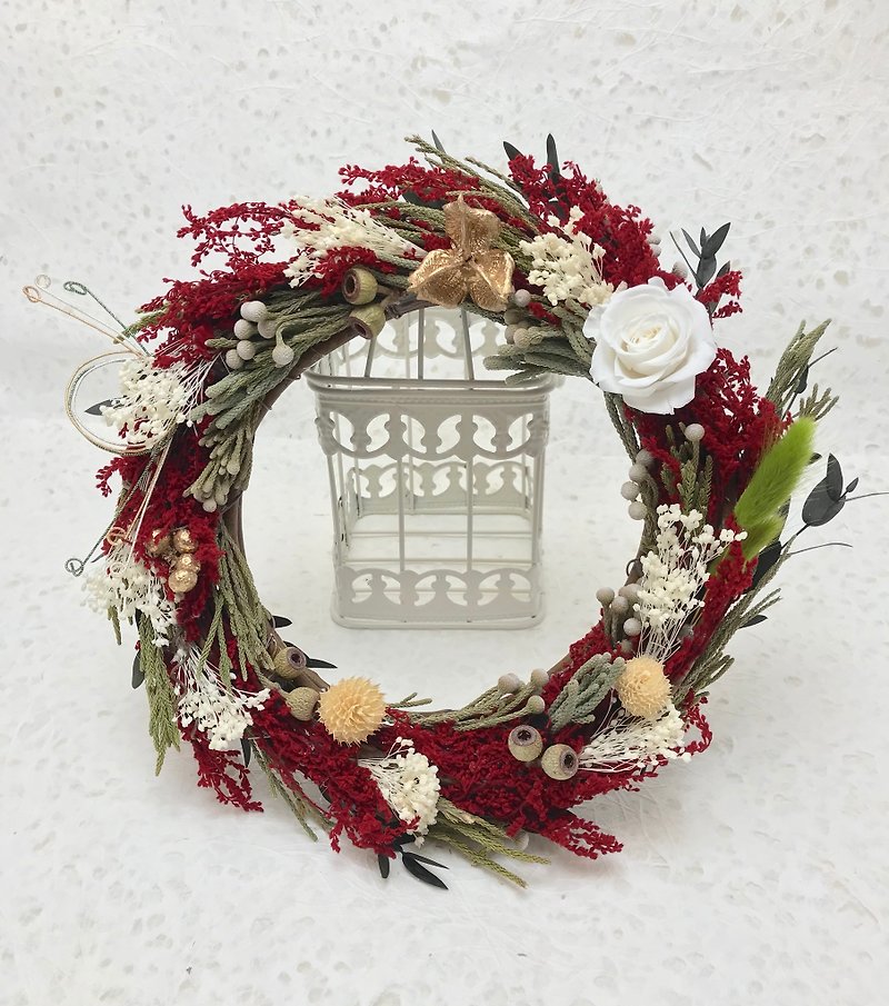 Spring wreath - festive red - Items for Display - Plants & Flowers Red
