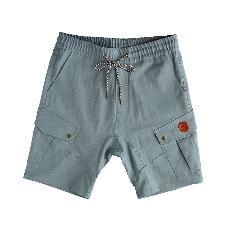 Multi-pocket military shorts - กางเกงขายาว - ผ้าฝ้าย/ผ้าลินิน 