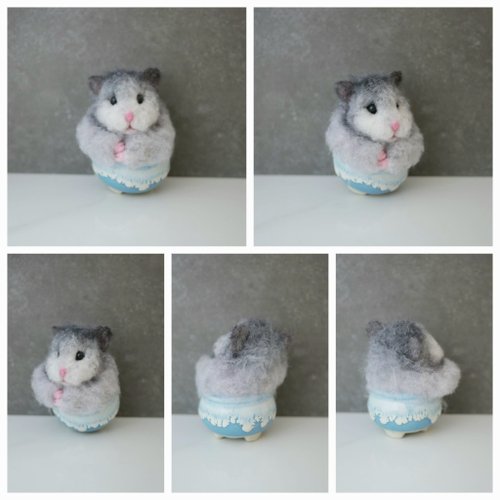 【羊毛フェルト】ハムスター★オーダー（もふもふ） パターンオーダーメイド】羊毛フェルトのハムスター （送料無料