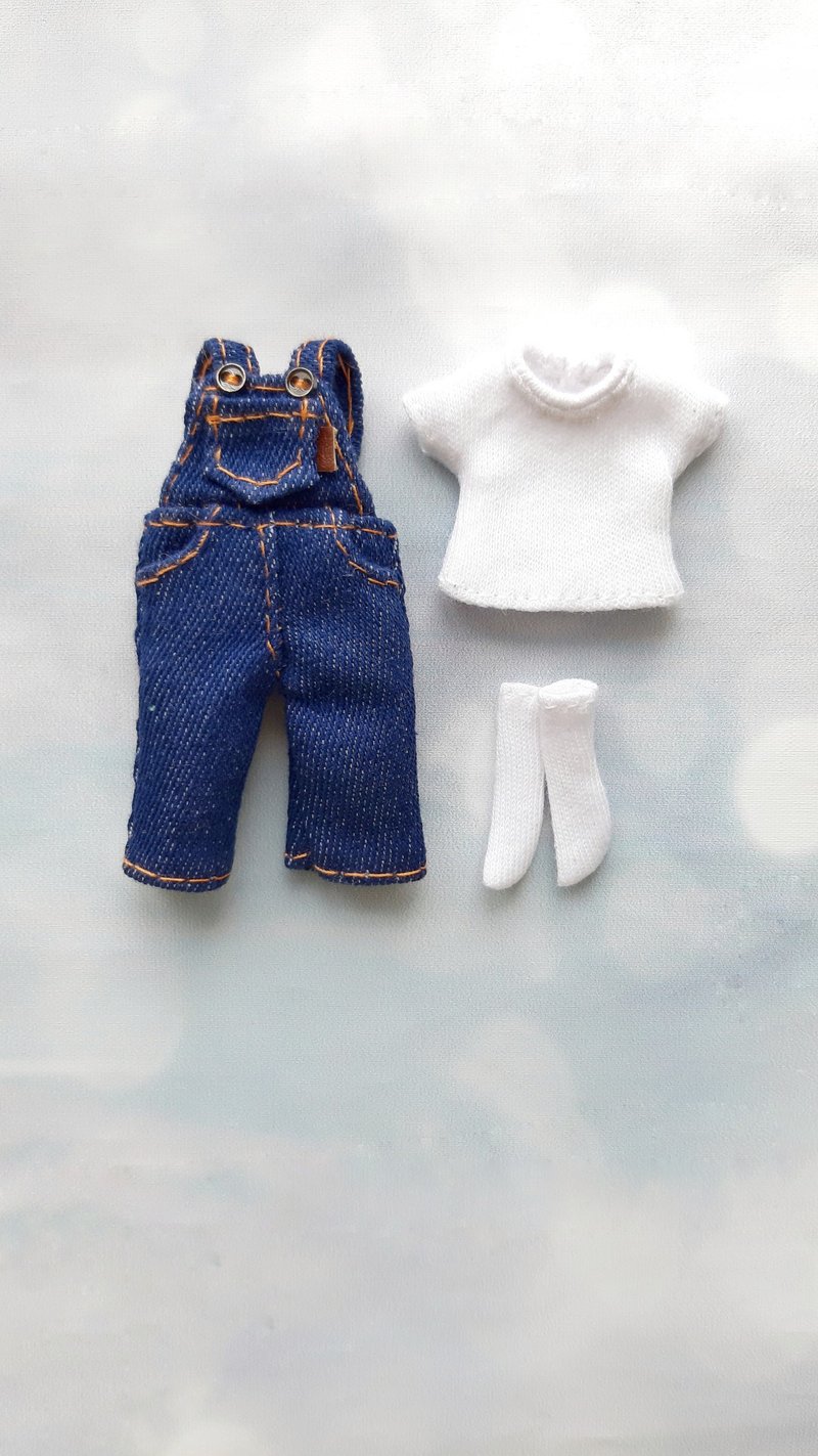 Denim Overall for petite doll - Other - Cotton & Hemp Blue