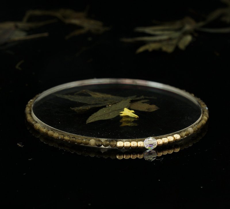 輕奢風 金曜石 14KGF Swarovski 水晶手鍊 - 手鍊/手環 - 寶石 
