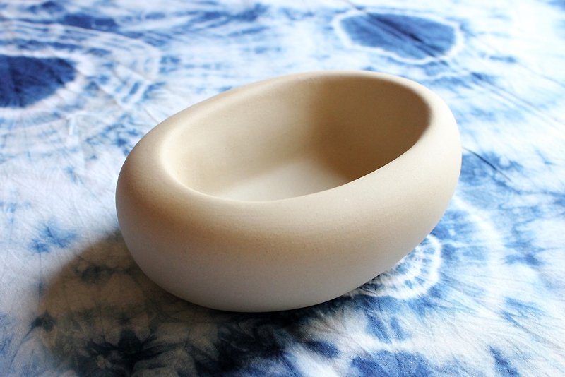 原色鵝卵石陶盆 - 花瓶/陶器 - 其他材質 灰色