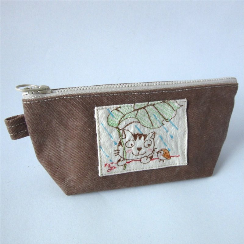 "Clearing print money" interesting admission package cat - Toiletry Bags & Pouches - Paper Brown