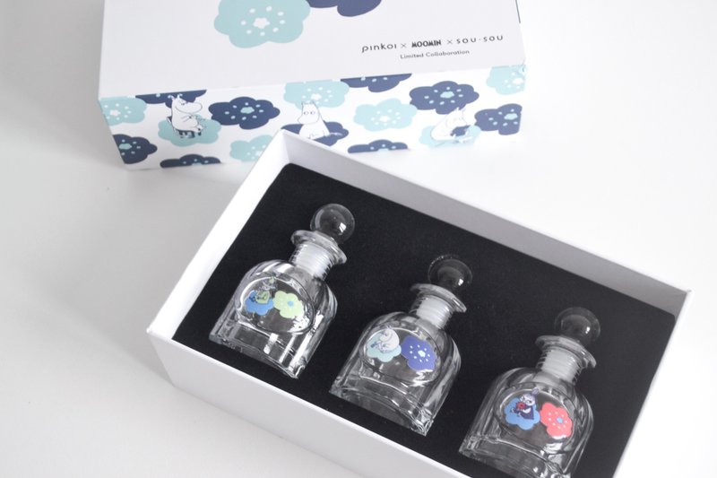 【Pinkoi x Moomin x SOU・SOU】mini mini diffuser gift box of 3 pieces | Limited time - เทียน/เชิงเทียน - แก้ว หลากหลายสี