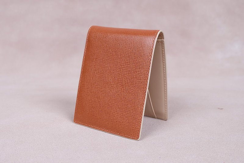 Money Clip / Card Case / Italy Cow Leather money clips(Tan) - 名片夾/名片盒 - 真皮 
