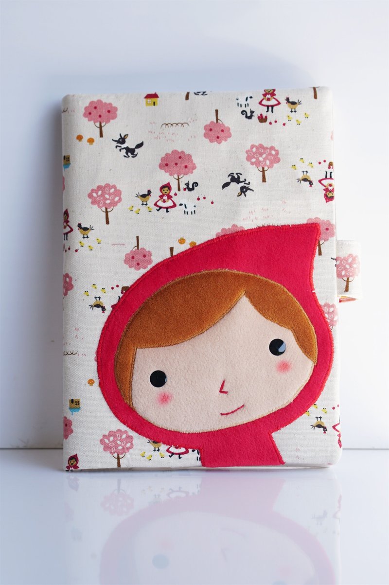 Bucute Sakura Little Red Riding Hood Semi-stereo Cloth Book Cover/Mother's Booklet/Book Cover/Children's Book Cover - Book Covers - Polyester Pink