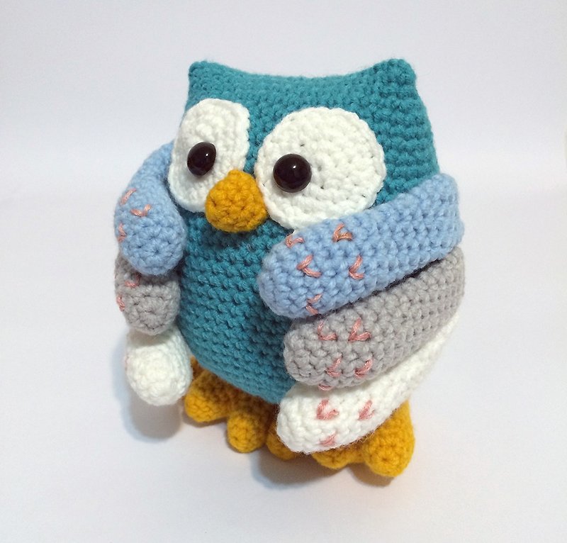 Aprilnana_Owl crochet doll , amigurumi - Stuffed Dolls & Figurines - Other Materials Multicolor