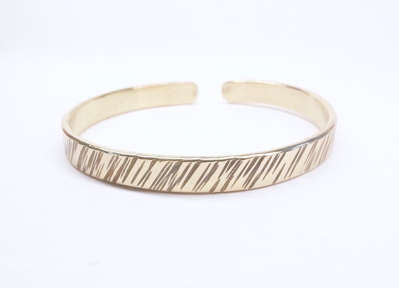 [Bronze wool Silver grain bracelet off beveled section] Female - สร้อยข้อมือ - โลหะ สีทอง