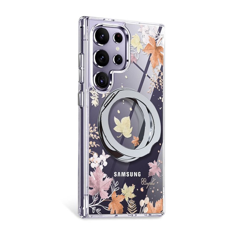 apbs S25/S24/A56/Flip7系列 軍規360旋轉磁吸立架手機殼-四季-秋 - 手機殼/手機套 - 其他材質 多色