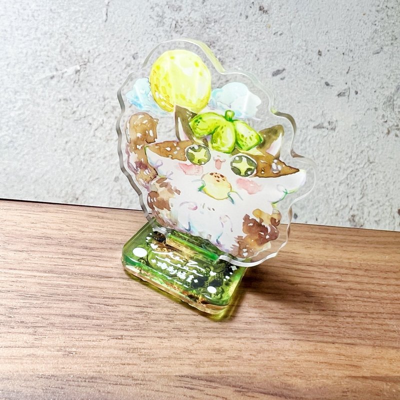 中秋快樂-硅膠壓克力立牌印章 - 印章/印台 - 壓克力 黃色