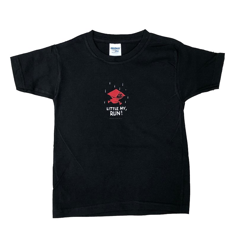 Authorized by Moomin-Short-sleeved T-shirt is small! Run (black/pink) - เสื้อยืดผู้หญิง - ผ้าฝ้าย/ผ้าลินิน 