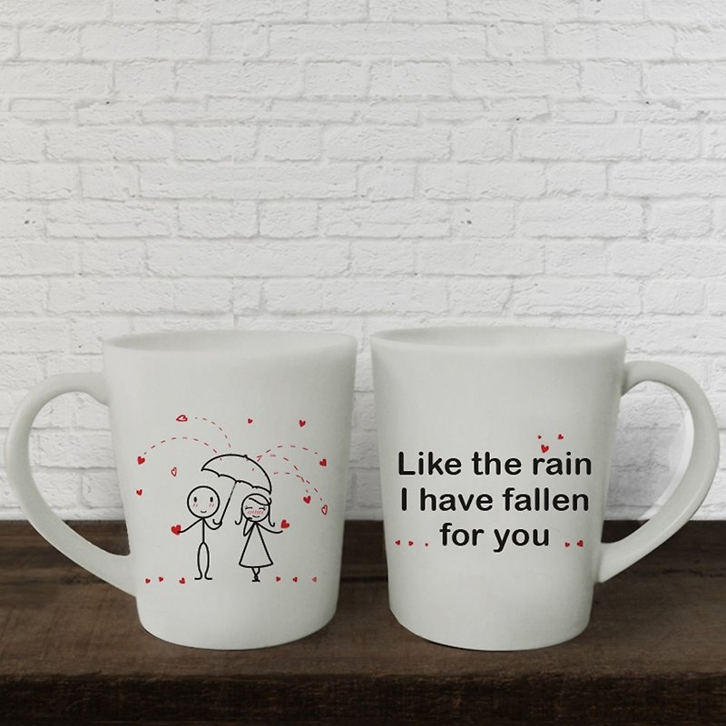 LIKE THE RAIN Coffee Mugs by HUMAN TOUCH - Mugs - Clay White