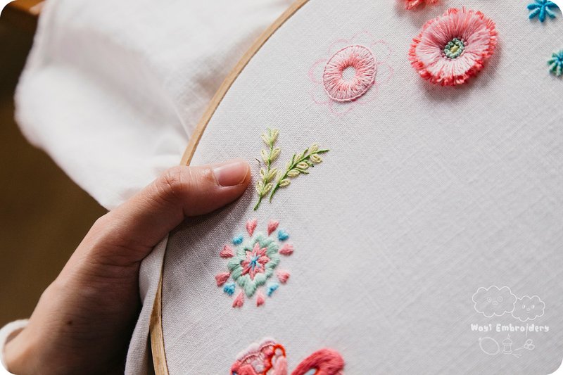 (8月班)基礎刺繡至進階立體針法(共2堂) 立體花草 無經驗新手適合 - 編織/羊毛氈/縫紉 - 棉．麻 