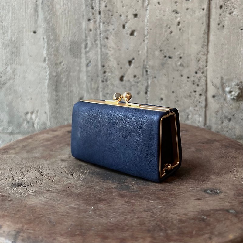 Small bag - pattern blue [LBT Pro] - กระเป๋าใส่เหรียญ - หนังแท้ สีน้ำเงิน