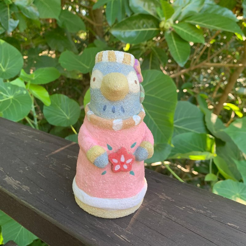 A Lu 鳥兒陶花器/擺飾/筆架/手做手繪/採美國進口陶土 僅此一件 - 花瓶/花器 - 陶 多色