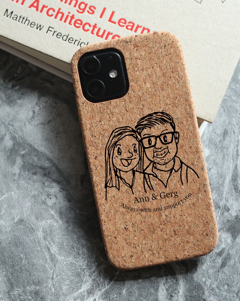 Customized iphone case, you can customize the name. Provide photo customized characters - Phone Cases - Cork & Pine Wood 