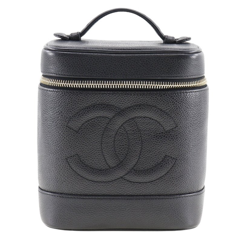 【日本直送】シャネル CHANEL バニティ ハンドバッグ A01998 キャビアスキン レディース【中古】 - 手提包/手提袋 - 真皮 黑色