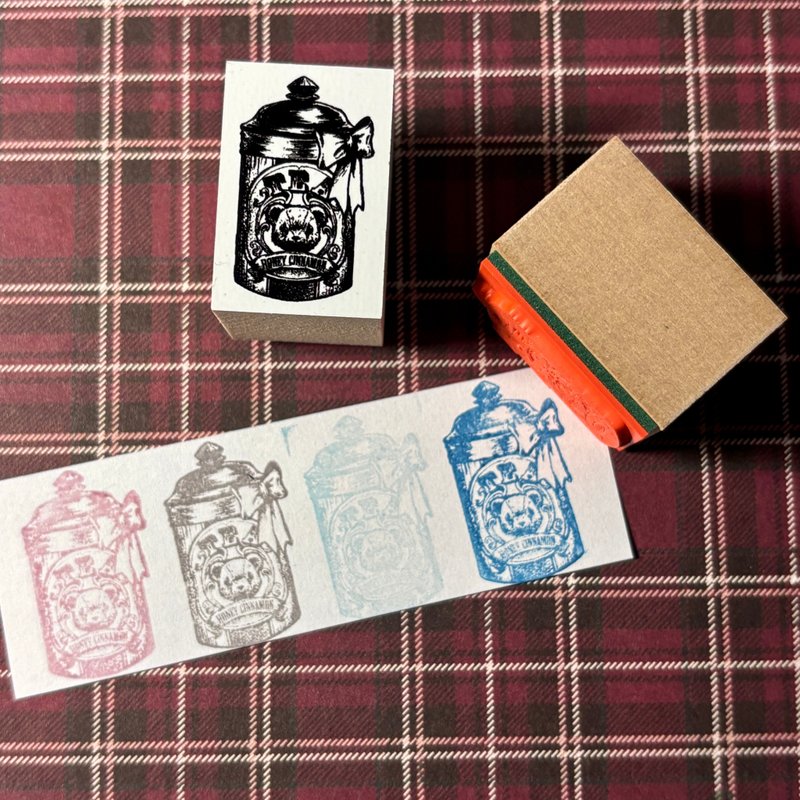 【受注】スタンプ-紅茶缶C- - 印章/印台 - 木頭 咖啡色