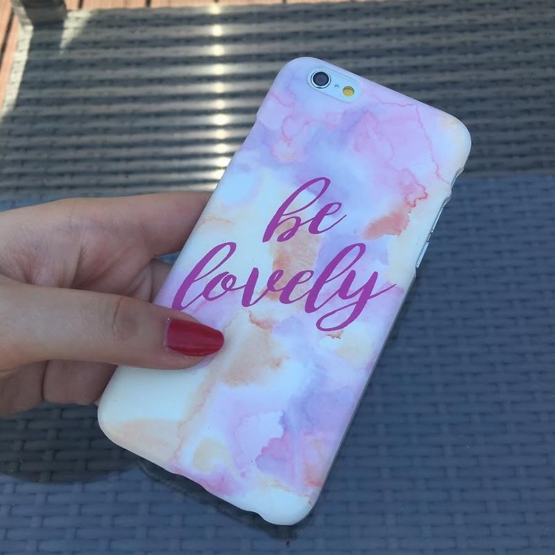 Be Lovely Pink Print Soft / Hard Case for iPhone X, iPhone 8, iPhone 8 Plus, iPhone 7 case, iPhone 7 Plus case, iPhone 6/6S, iPhone 6/6S Plus, Samsung Galaxy Note 7 case, Note 5 case, S7 Edge case, S7 case - Phone Cases - Plastic Pink