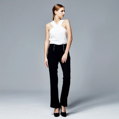 Button decorated bootcuts