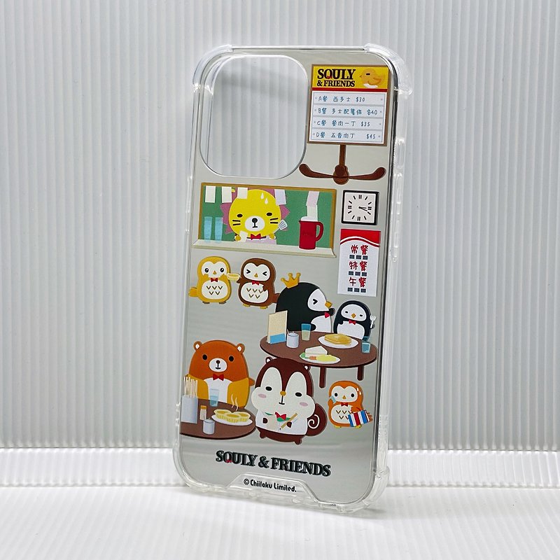 iPhone TPU Frame Plated Silver Mirror Back Case (HK Style Cafe Scene) - L017SQE - Phone Cases - Plastic Silver