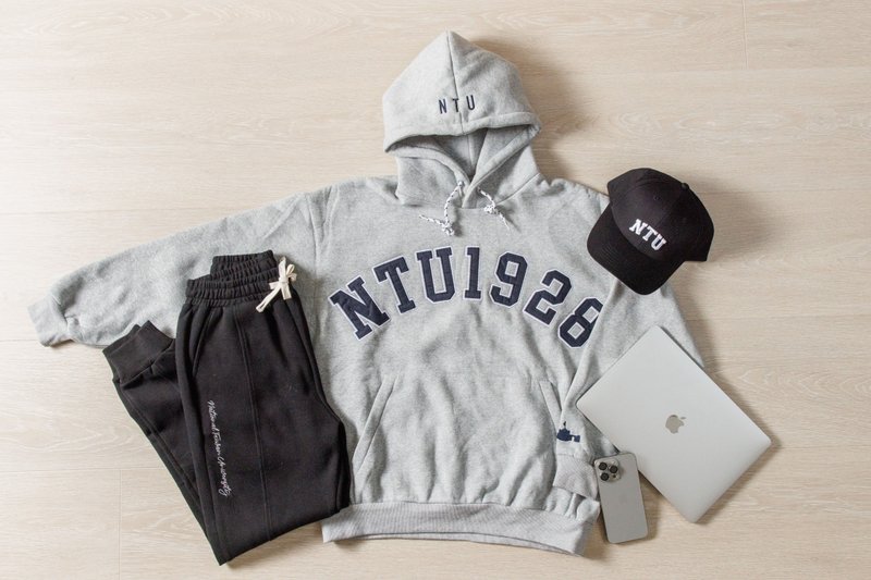 2025 A/W NTU1928 Premium Heavyweight Hoodie – Gray - 帽T/大學T - 棉．麻 