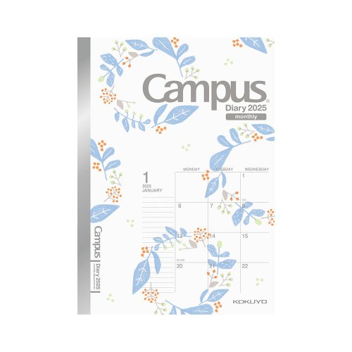 KOKUYO KOKUYO Campus 手帳 2025 月間 A6 森林花環