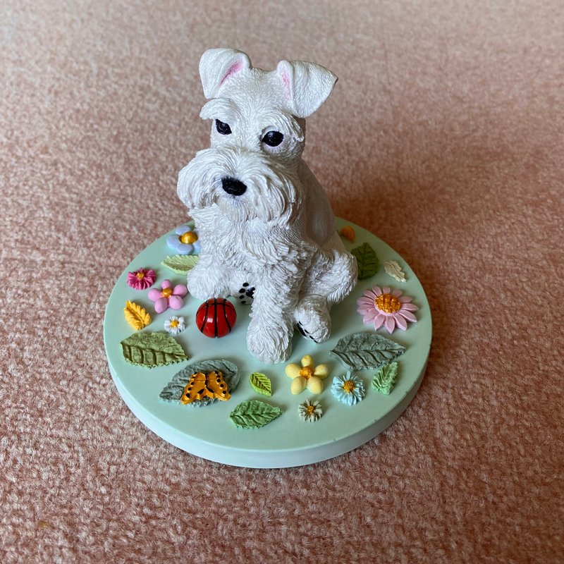 【Custom Gift】Cute Schnauzer Diffuser Stone Decoration I Music Box - Fragrances - Other Materials Multicolor