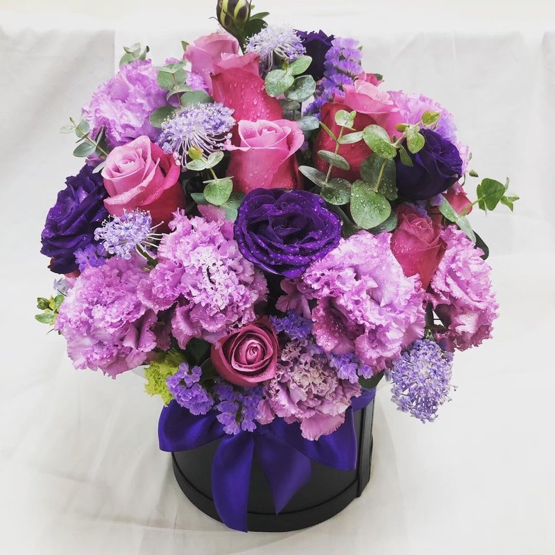 Valentine's Day Flower Ceremony Rose + Bellflower Delicate Potted Flower Free Shipping Dianhua Coupon Dian outside Taipei City - ช่อดอกไม้แห้ง - พืช/ดอกไม้ 