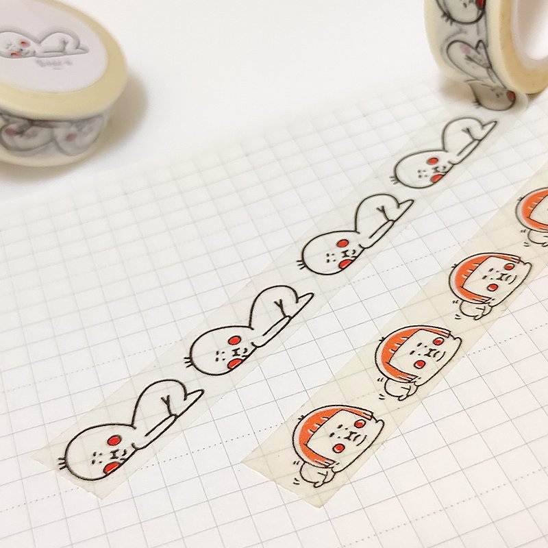 Paper Tape | Soft Boy and Sister - Washi Tape - Paper White