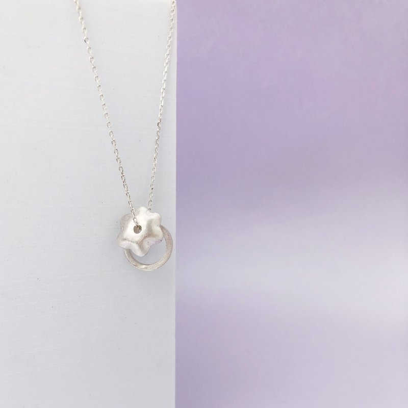 wuwu small flower necklace - Necklaces - Sterling Silver Silver