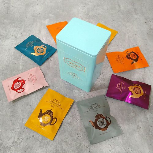 香茶仕 CHAMAISE 日替 • 香茶 | 立體三角原葉茶包 | 藍罐 | 禮盒