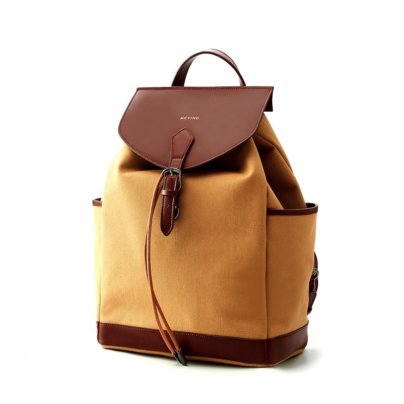 [New] Khaki Waterproof Canvas Electric Royal Backpack - Backpacks - Waterproof Material Brown
