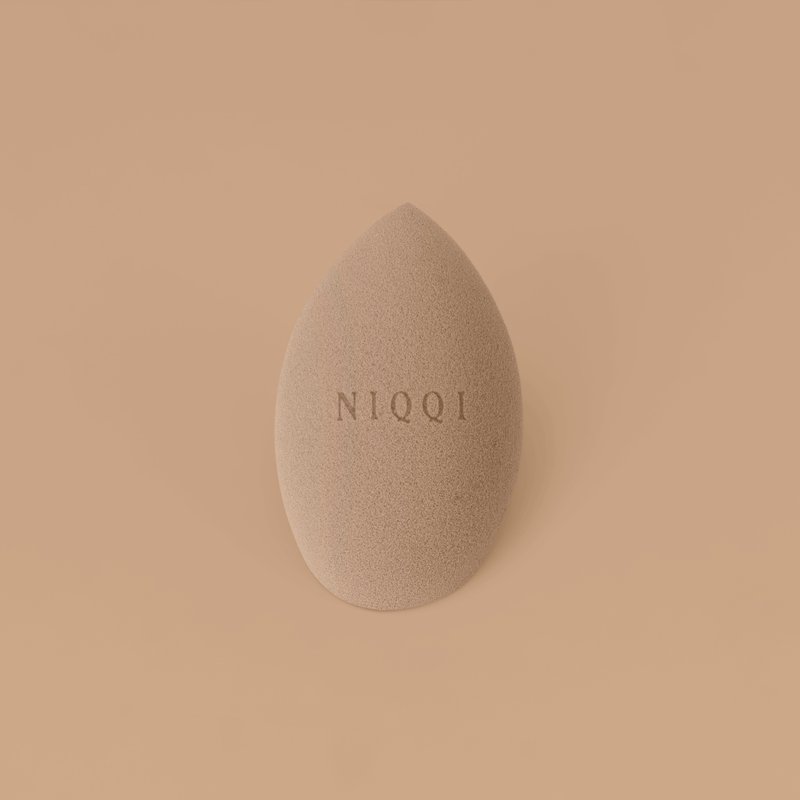 NIQQI Milk Tea-Colored Makeup Sponge - อุปกรณ์แต่งหน้า/กระจก/หวี - วัสดุอีโค สีนำ้ตาล