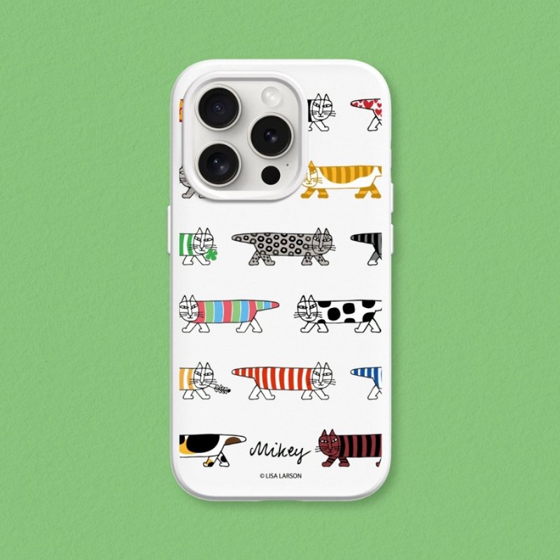 SolidSuit anti-fall back phone case∣Lisa Larson/Colorful Mikey for iPhone - เคส/ซองมือถือ - พลาสติก หลากหลายสี