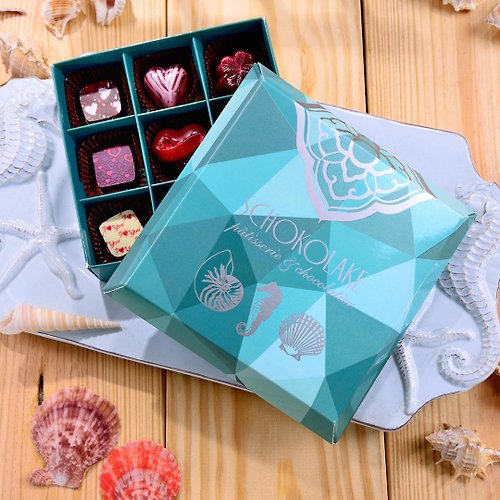 巧克力雲莊 巧克力雲莊-海洋微風禮盒-手工含餡巧克力(情人節禮物)