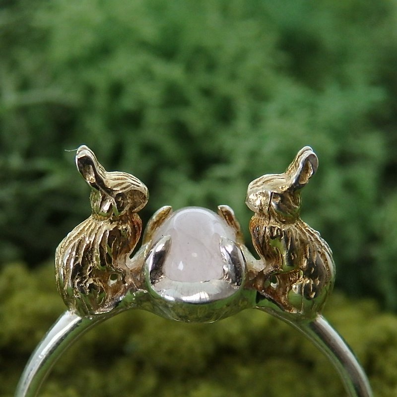 Rabbit ring L gold plated - General Rings - Gemstone 
