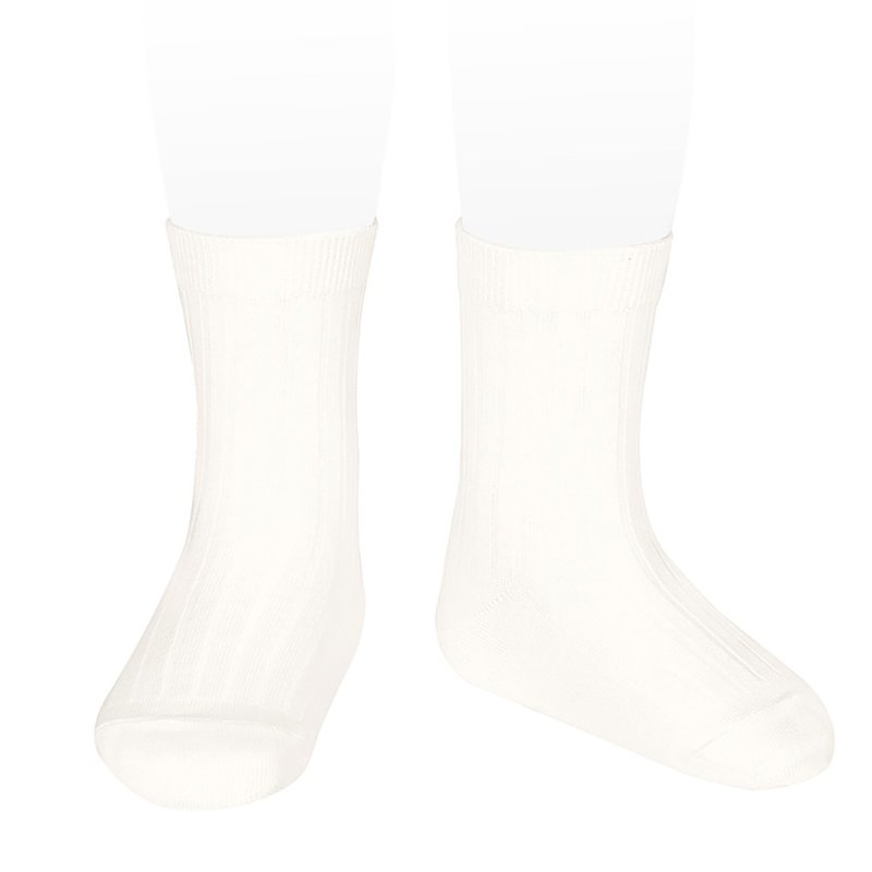 Condor Little Prince Classic Socks - 202 Cream White (Kids/Adults) - Socks - Cotton & Hemp White