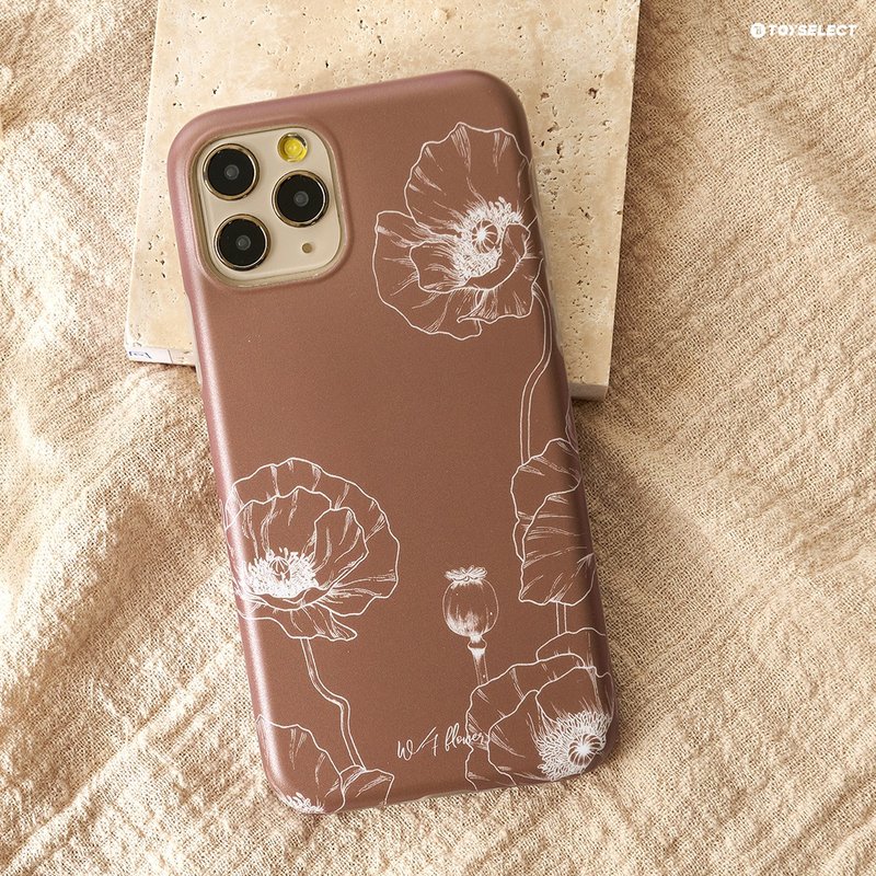 【品牌聯名】浪花聯名款罌粟暮光棕防摔iPhone手機殼 - 手機殼/手機套 - 塑膠 咖啡色