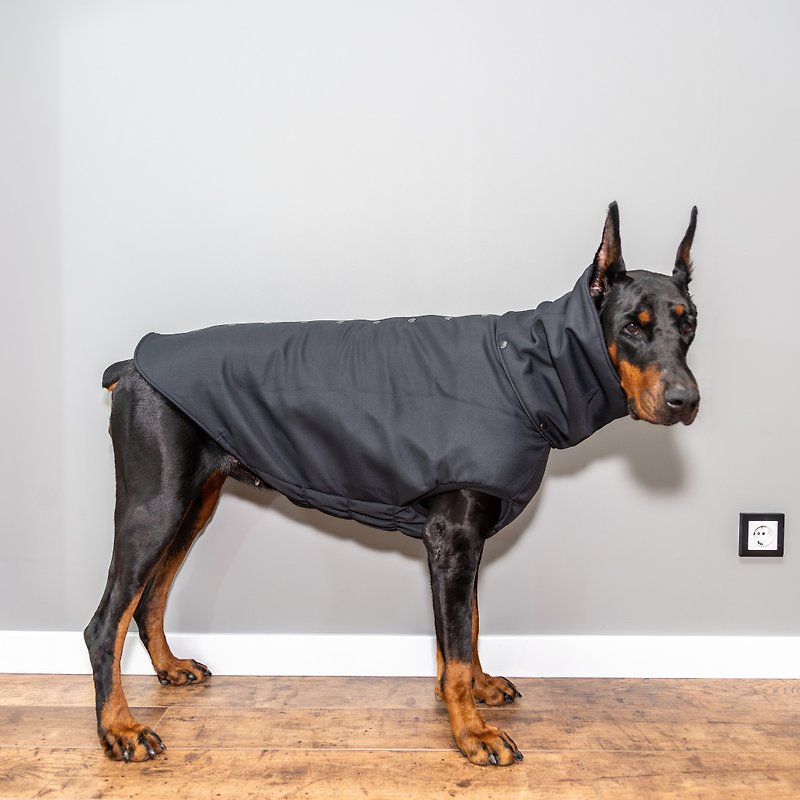 Nylon Clothing & Accessories Black - Doberman Pinscher Winter Dog Coat, Winter Jacket, Custom Waterproof Coat for Dog