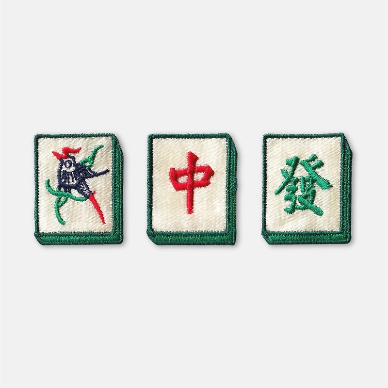 Mahjong Set Iron On Patches - เข็มกลัด/พิน - งานปัก 