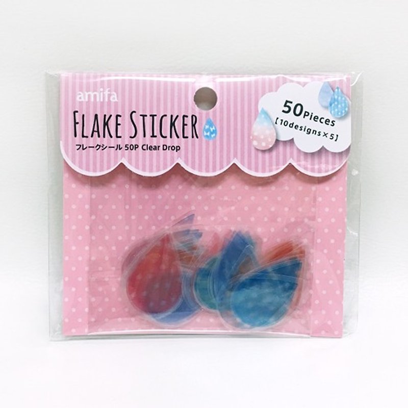 amifa shape sticker pack [pastels raindrops - Pink (36527)] - สติกเกอร์ - กระดาษ หลากหลายสี