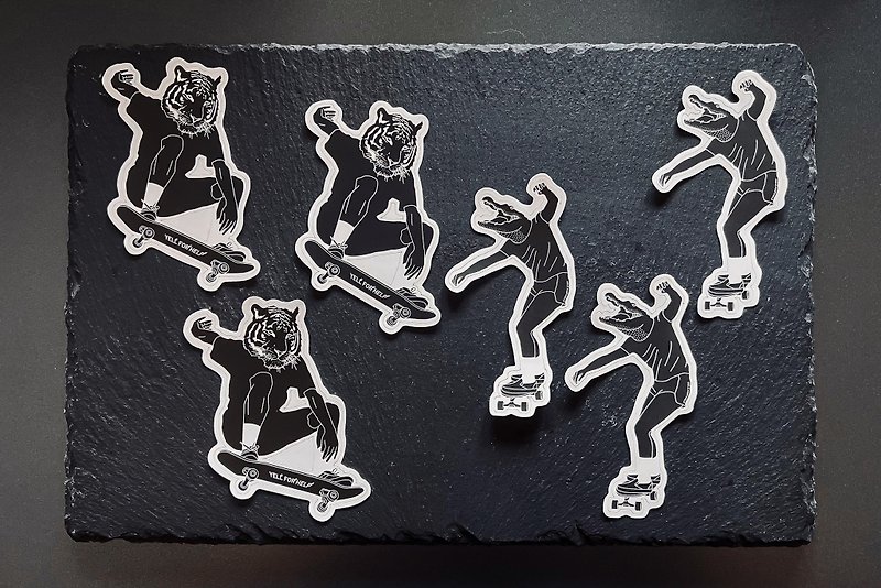 Skateboard series waterproof stickers - สติกเกอร์ - กระดาษ 