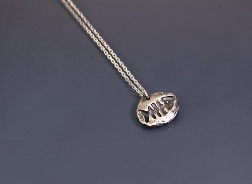 Maple jewelry design 拓印系列-魚型925銀項鍊