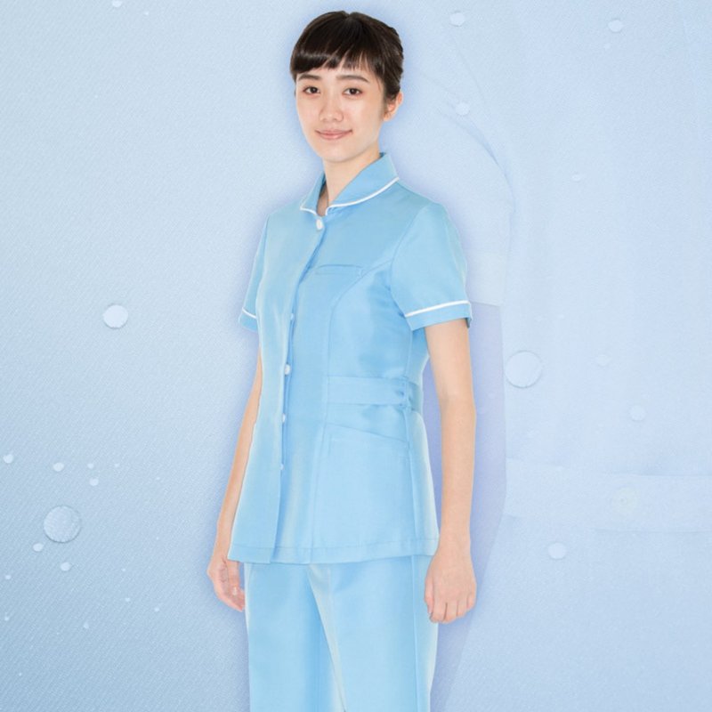 Multi colors button up Nano anti-bacterial top clinic uniform NW6208 - เสื้อผู้หญิง - เส้นใยสังเคราะห์ หลากหลายสี