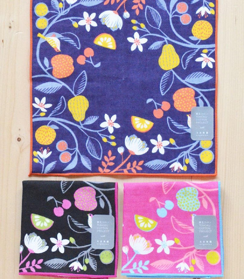 Earth tree fair trade fair trade--Japan organic cotton towel handkerchief - ผ้าเช็ดหน้า - ผ้าฝ้าย/ผ้าลินิน 