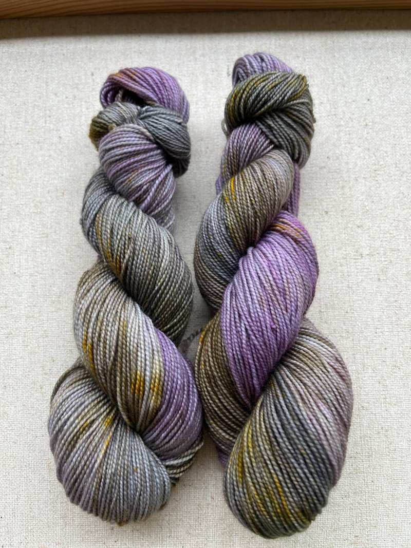 手染めウール糸 - 星月夜 - 編み物/刺繍/羊毛フェルト/裁縫 - ウール パープル
