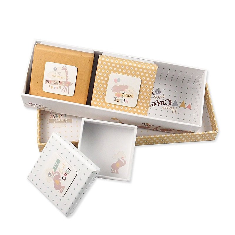 Baby Hexi Baby Storage Box Cover 3pcs【Hallmark-Gift】 - Photo Albums & Books - Paper Multicolor